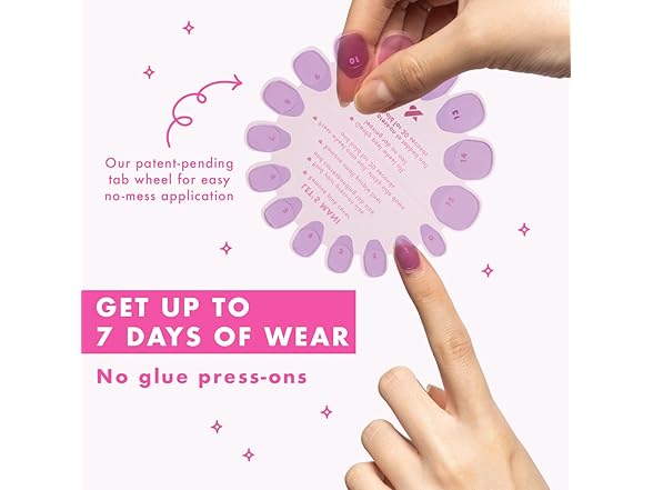 Olive & June Super Stick Mani Press-On Nails Pink Star Party