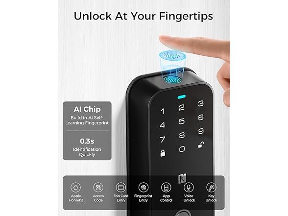 LNDU Fingerprint Keyless Entry Door Lock