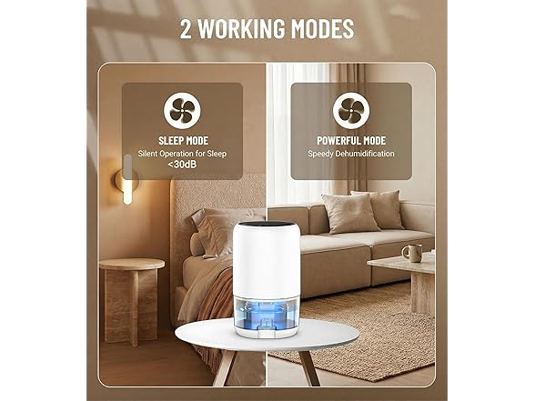 Dravonic Quiet Portable Dehumidifier