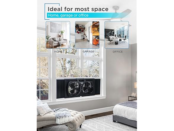 BLACK+DECKER BFW9MB 9 in. Twin Window Fan - Black