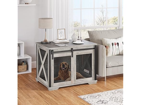 Dog Crate Furniture with Sliding Doors