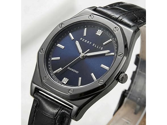 Perry Ellis Ultra Slim Octagon Dial Watch