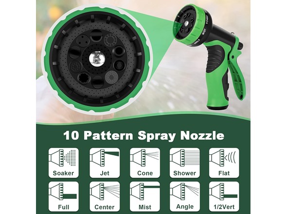 Vezane 75ft Garden Hose with Spray Nozzle