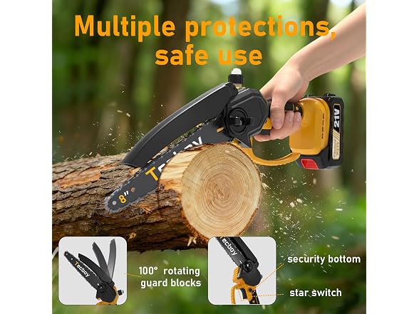 Tecboy Mini Electric Chainsaw Cordless