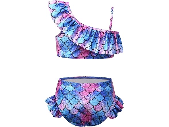 Childrenstar Girls (4-5T) One Shoulder Swimsuits