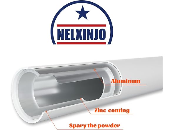 NELXINJO 25FT silver flag pole 1.8mm