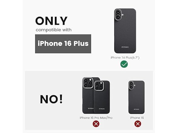 Pitaka Case for iPhone 16 Plus with Magsafe