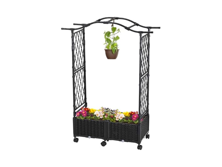 lalahoni BC501825030026 Planter Box with Trellis