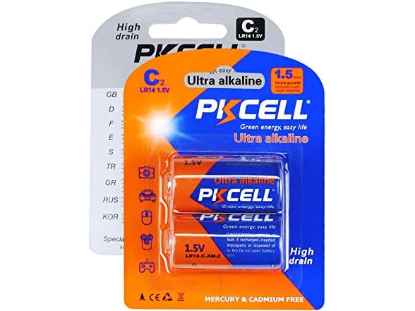 PKCELL 2 Count LR14 1.5V Alkaline C