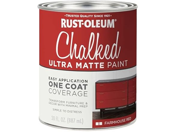 Rust-Oleum Farmhouse Red Chalked All-in-One Ultra Matte Paint