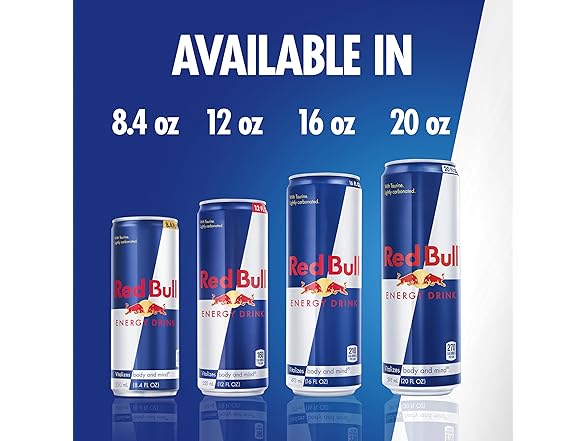 4PK Red Bull Energy Drink with 80mg Caffeine