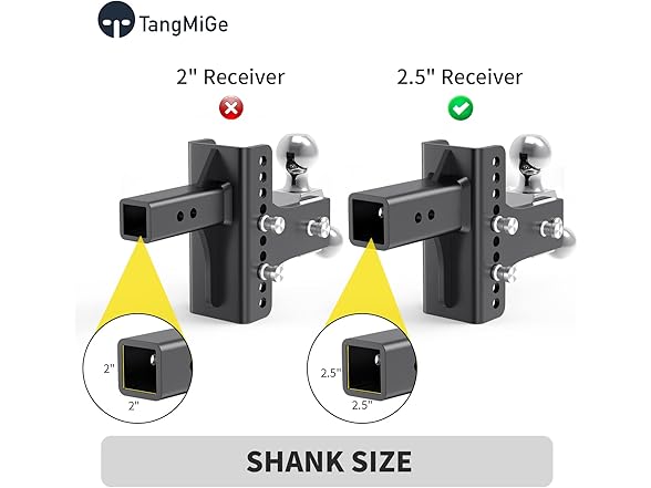 TangMiGe Adjustable Trailer Hitch Ball