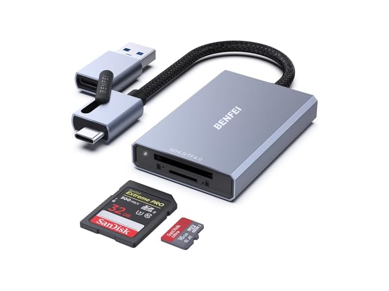 BENFEI 2-in-1 Memory Card Reader