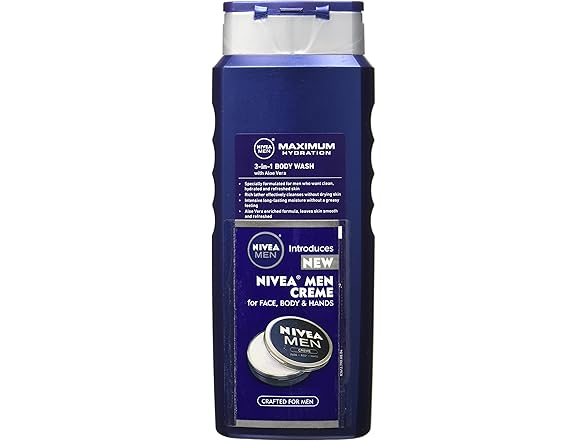 Nivea For Men Maximum Hydration 3-in-1 Body Wash - 16.9 oz