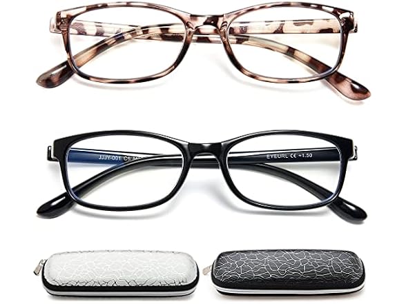 Women's Blue Light Reading Glasses 2-PK
