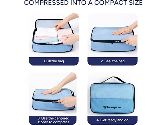 Champion 6Pc Packing Cube Set
