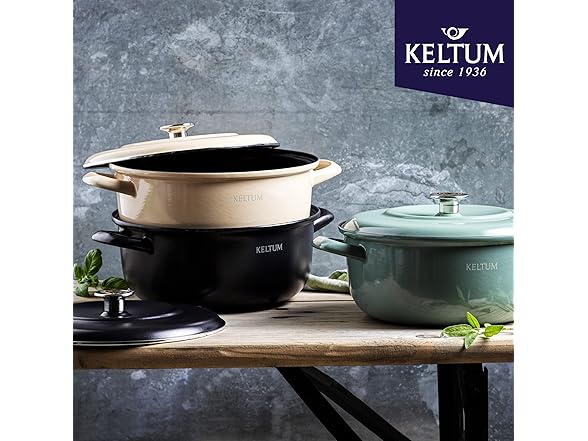 Keltum 3QT Enameled Iron Dutch Oven