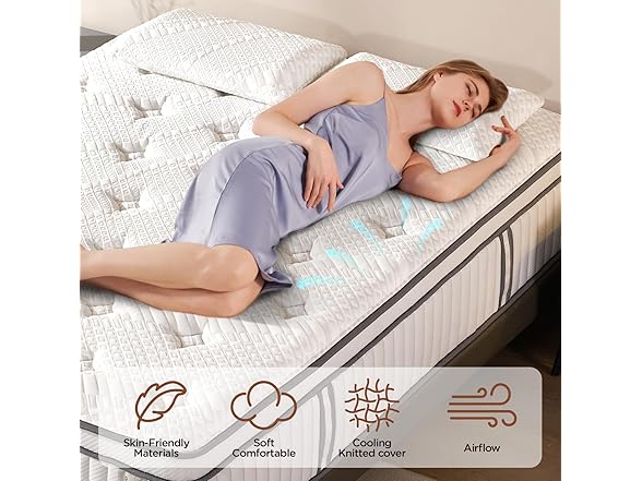 DIGLANT 14" Memory Foam Queen Mattress