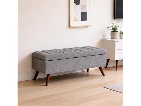 HomePop 48in Modern Tufted Storage Bench