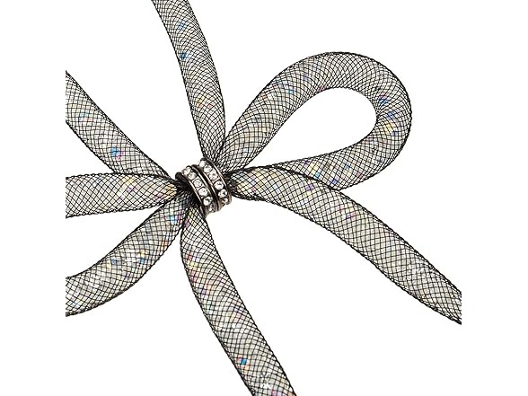 Betsey Johnson Mesh Bow Necklace, 16"