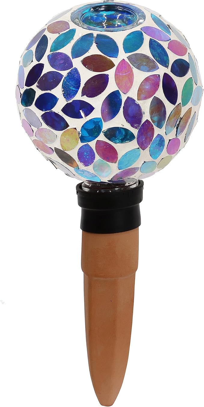 Mosaic Glass Self Watering Globe for Plants - Gallery 13
