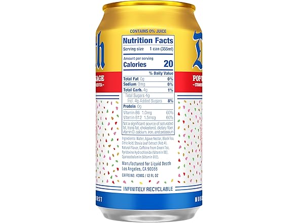 12PK Liquid Death Iced Tea, Pop-Tarts™ Carnage
