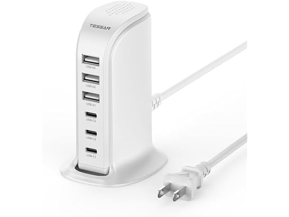 TESSAN 65W USB Charging Station (6 USB)