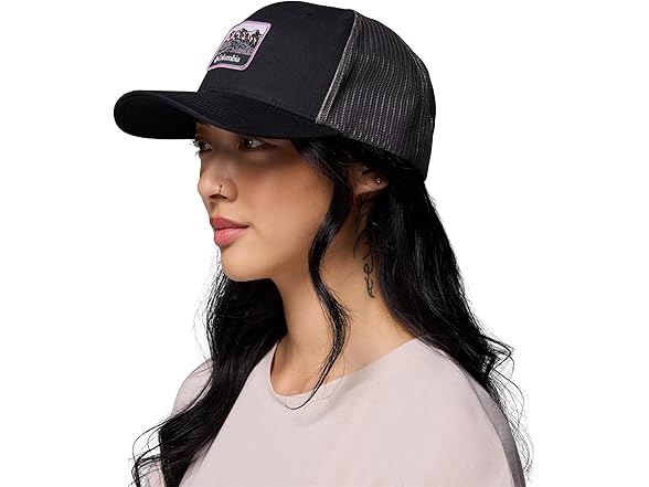 Columbia Unisex Mesh Snap Back, Black/Sisters, One Size