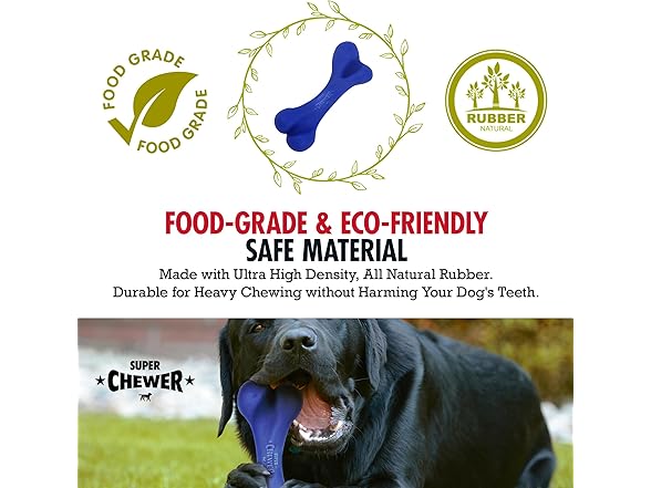 Durable Dog Chew Bone Toy 2-Pack Large