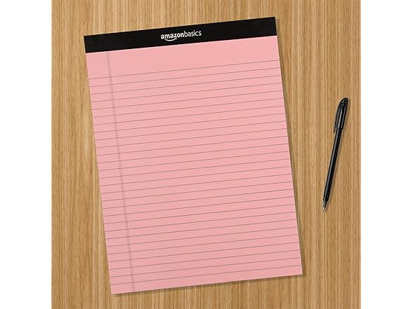 Wide Ruled 8.5 x 11.75-Inch Lined Writing Note Pads - 6-Pack