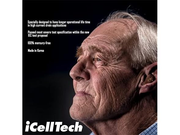 60 iCellTech Hearing Aid Batteries Size 10