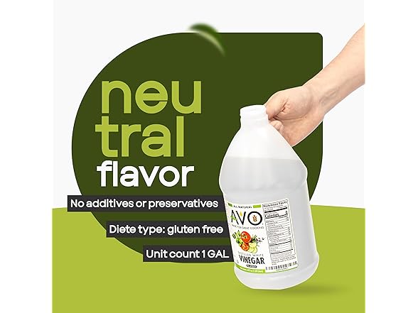 AVO Distilled White Vinegar 1 Gallon (128 oz)