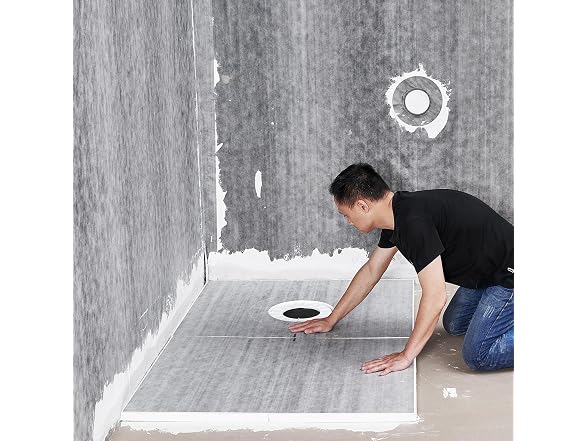 Shower Curb Kit, 60"x38" Shower Pan Kit with