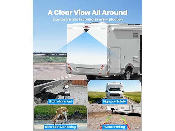 AUTO-VOX 7in Dual Wireless RV Camera