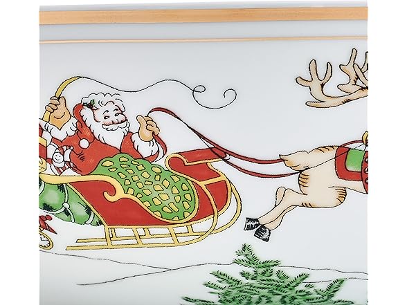 Fitz and Floyd St. Nicholas Gold Banded Serving Bowl