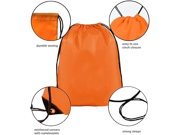  JohahaTim Drawstring Backpack Bulk 40P