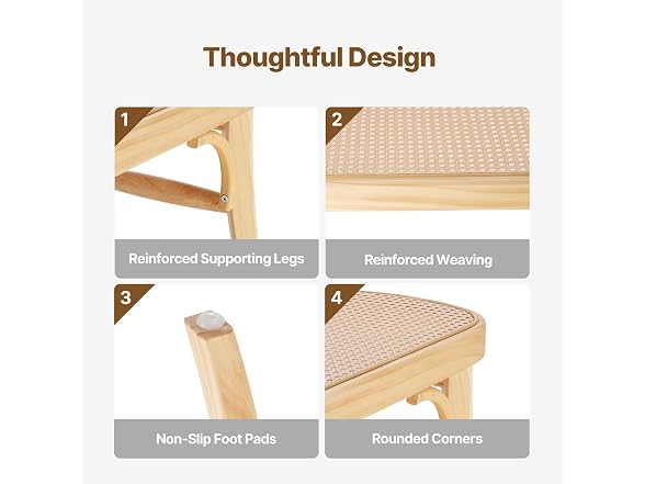 Rattan Bench, 43.3" Wooden Rattan Bench