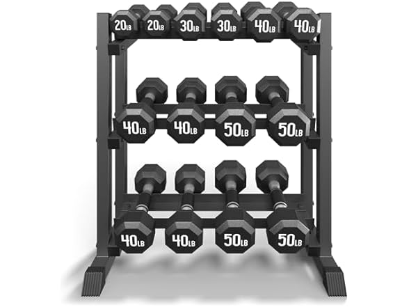 3-Tier Dumbbell Rack, 1100LB Capacity