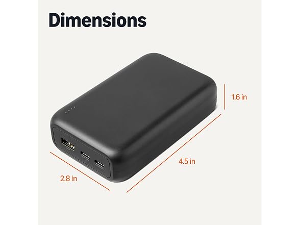 Amazon Basics High-Capacity Portable Charger Power Bank