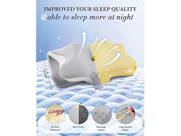 Silkena Cervical Neck Pillow for Pain Relief
