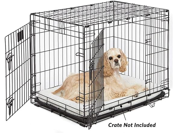 30L-Inch White Fleece Dog Bed or Cat Bed