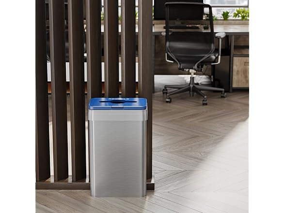iTouchless 18 Gallon Open Top Commercial Recycle Bin