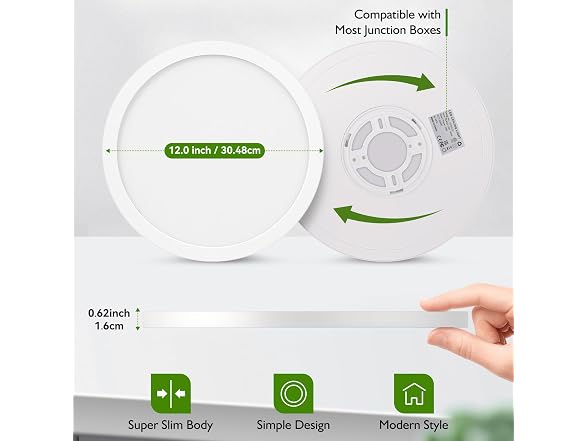 Brightever LED Flush Mount Ceiling 6-Pk