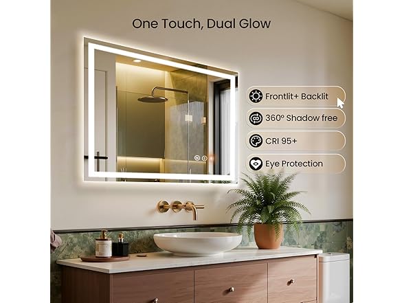 30x30 LED Bathroom Mirror