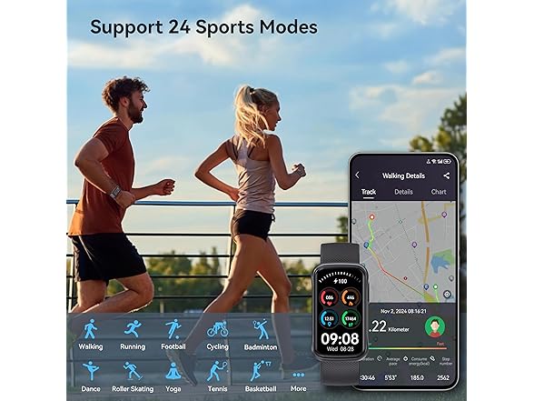 OUKITEL Smart Watch with 24 Sport Modes