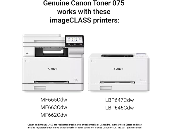 Canon Genuine 075 Cyan Toner Cartridge