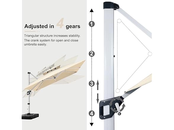 ABCCANOPY 10FT Cantilever Patio Umbrella