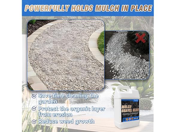 Tiepetly 128OZ Mulch Gravel Glue