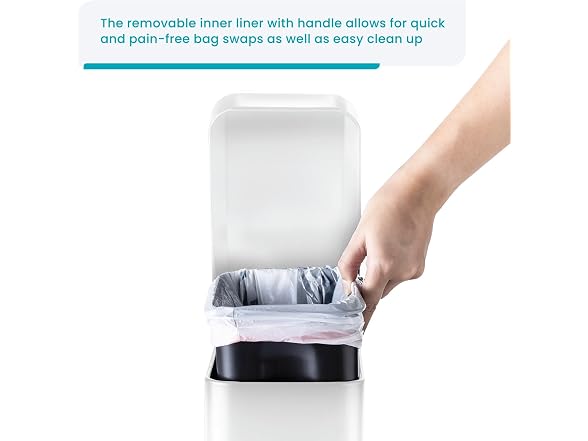 2-Pack 1.3G Small White Bathroom Trash Can