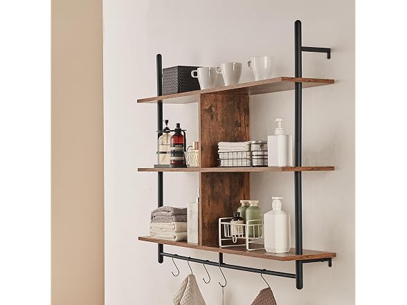 Industrial Pipe Shelf, 3 Tier 41.5x9.84in